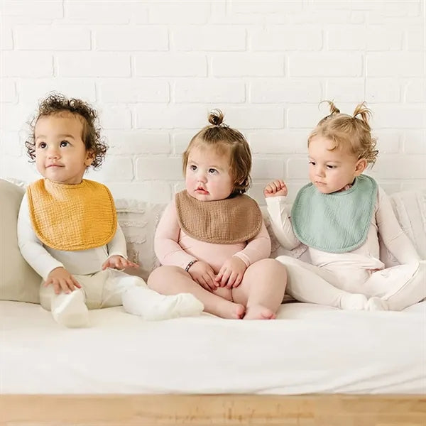 Cotton Muslin Bandana Bib-Soft Absorbent Baby Bibs for Boy