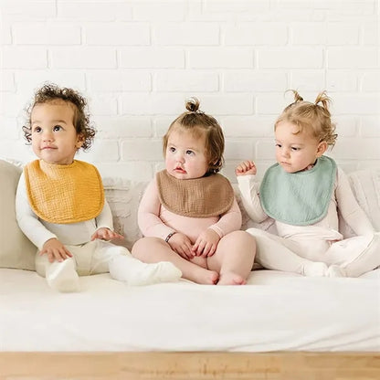 Cotton Muslin Bandana Bib-Soft Absorbent Baby Bibs for Boy