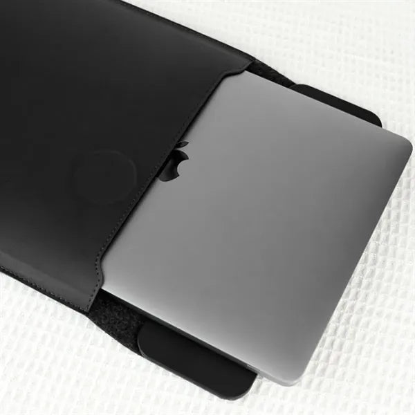 Multi-Device Wireless Charger PU Leather Laptop Sleeve