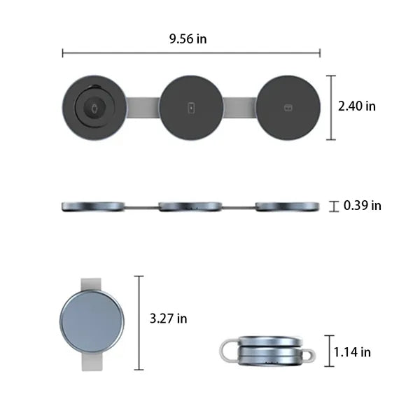 3-in-1 Foldable Magnetic Multi-Device Fast Wireless Charger