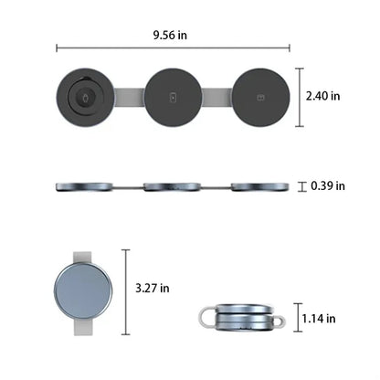 3-in-1 Foldable Magnetic Multi-Device Fast Wireless Charger