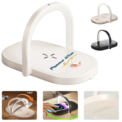 3-in-1 Adjustable Arm Holder LED Desk Lamp Wireless Charger