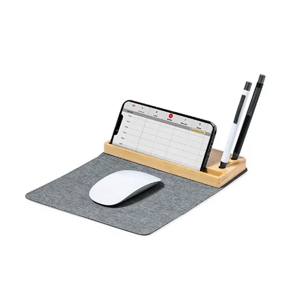 Foldable Wireless Charging Mat with Phone Stand and Storage