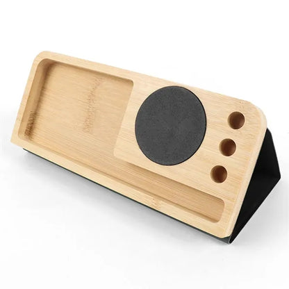Foldable Wireless Charging Mat with Phone Stand and Storage