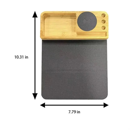 Foldable Wireless Charging Mat with Phone Stand and Storage