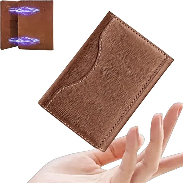 Tri-Fold Magnetic Wallet with Card Holder and Stand
