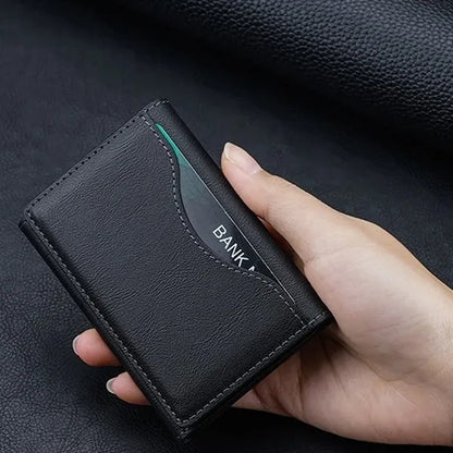 Tri-Fold Magnetic Wallet with Card Holder and Stand