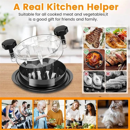 Chicken Shredder with Transparent Lid, Non-Slip Design and D
