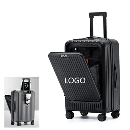 20 Inch Carry On Luggage With Cup Holder & USB Port