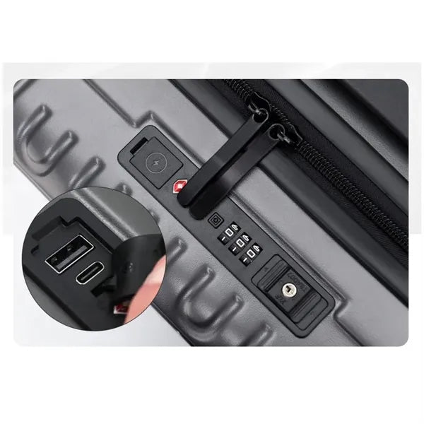 20 Inch Carry On Luggage With Cup Holder & USB Port