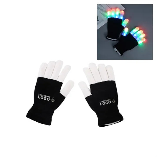 Changing LED Finger Light Gloves with Wrist Button Control