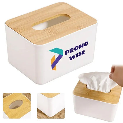Dustproof Hygienic Minimalist Bamboo Top Cover Tissue Box