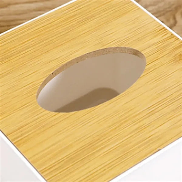 Dustproof Hygienic Minimalist Bamboo Top Cover Tissue Box