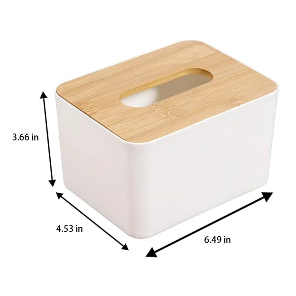 Dustproof Hygienic Minimalist Bamboo Top Cover Tissue Box