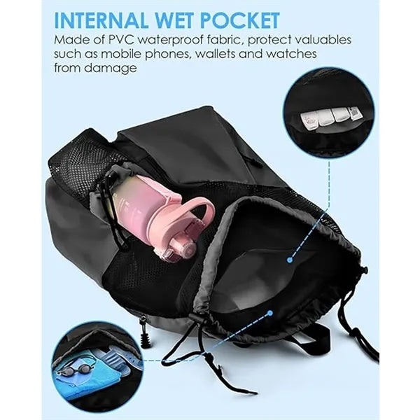 Wet-Dry Separation Ventilated Adjustable Straps Backpack