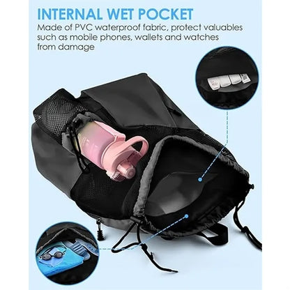 Wet-Dry Separation Ventilated Adjustable Straps Backpack