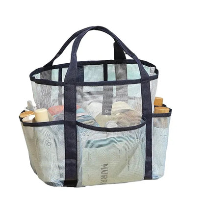 Multi-Pocket Compact Quick-Access See-Through Mesh Tote Bag