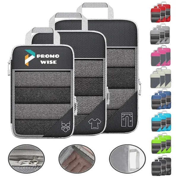 3-Piece Mesh Window Space-Saving Waterproof Compression Bags