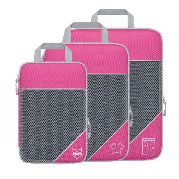 3-Piece Mesh Window Space-Saving Waterproof Compression Bags