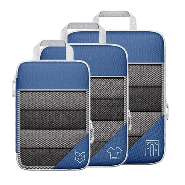 3-Piece Mesh Window Space-Saving Waterproof Compression Bags