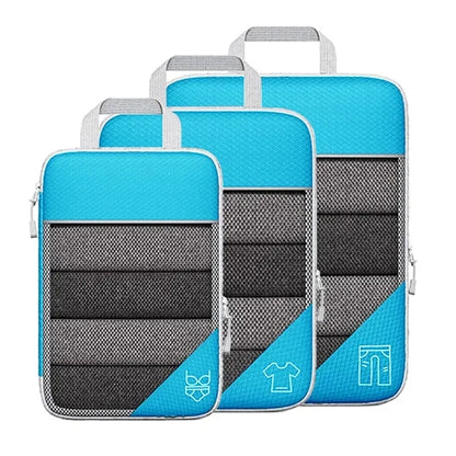 3-Piece Mesh Window Space-Saving Waterproof Compression Bags