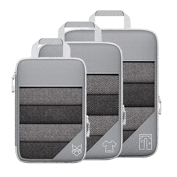 3-Piece Mesh Window Space-Saving Waterproof Compression Bags
