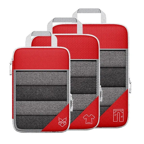 3-Piece Mesh Window Space-Saving Waterproof Compression Bags