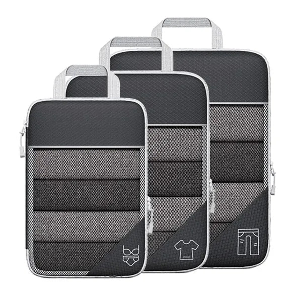 3-Piece Mesh Window Space-Saving Waterproof Compression Bags