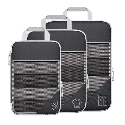 3-Piece Mesh Window Space-Saving Waterproof Compression Bags