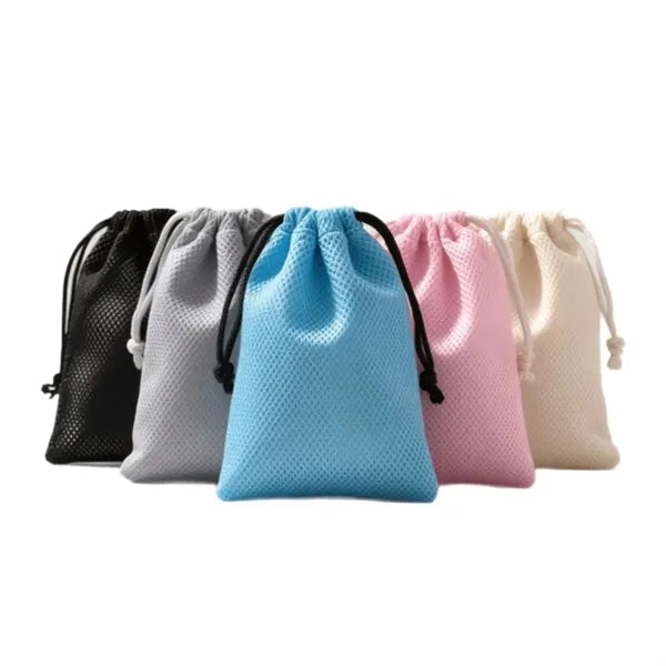 Durable Lightweight Premium Mesh Drawstring Closure Pouch
