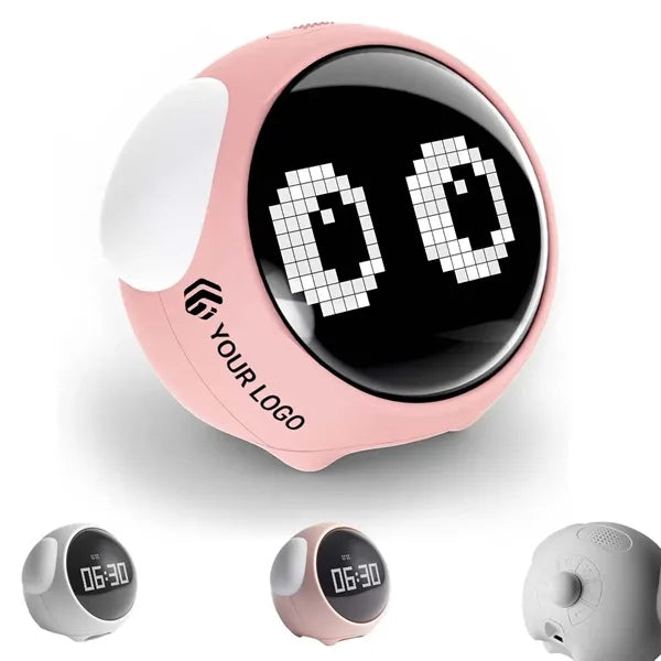 Adjustable brightness kids alarm clock with night light