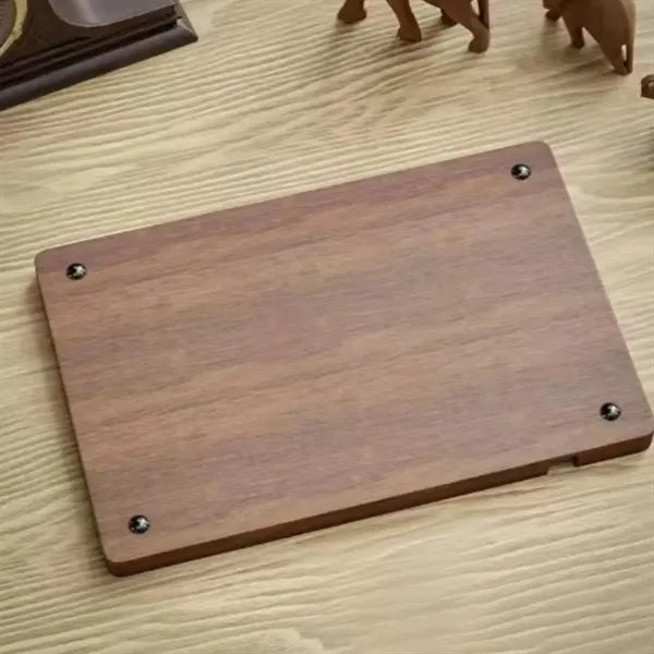 Multi-Compartment Built-in Charging Wooden Organizer Tray