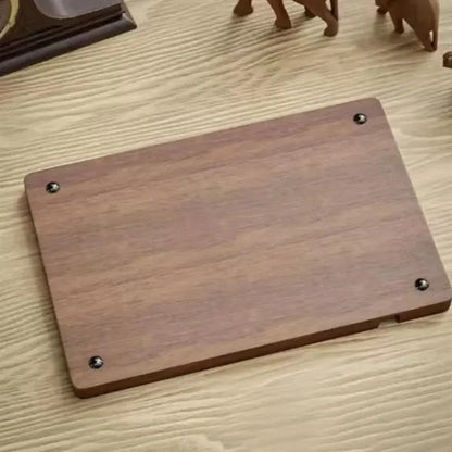 Multi-Compartment Built-in Charging Wooden Organizer Tray