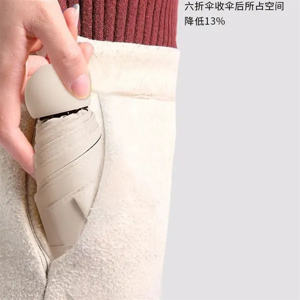 Mini Windproof Sun & Rain Pocket Folding Umbrella With Case