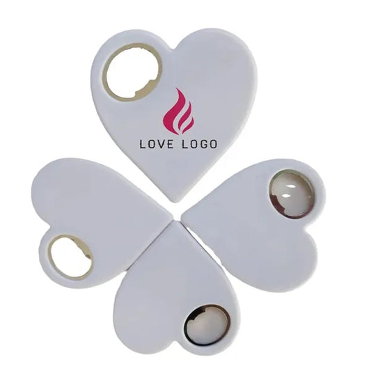 Creative Design 3" Heart Shape Coaster Bottle Opener