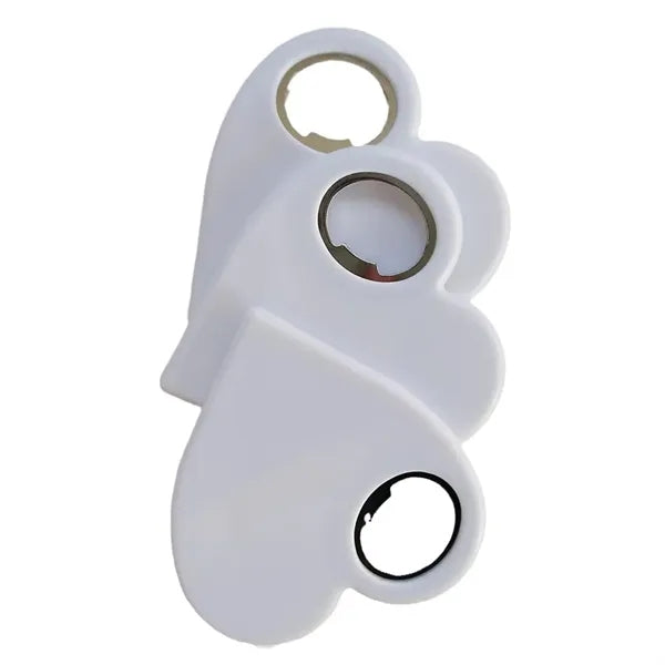 Creative Design 3" Heart Shape Coaster Bottle Opener