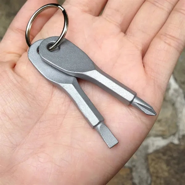 Magnetic Tips Chrome Vanadium Steel Keychain Screwdriver Set