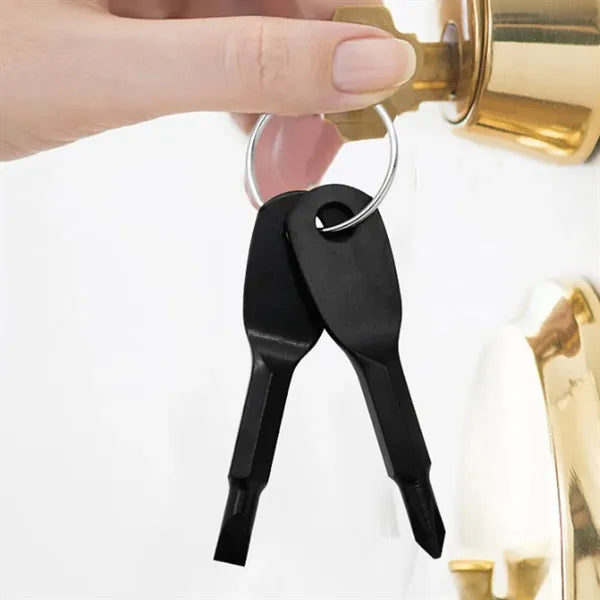 Magnetic Tips Chrome Vanadium Steel Keychain Screwdriver Set