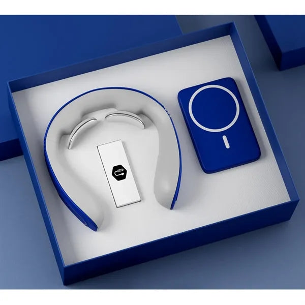 Promotional Gift Neck Massager Power Bank Set Custom Logo
