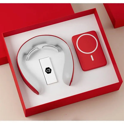 Promotional Gift Neck Massager Power Bank Set Custom Logo
