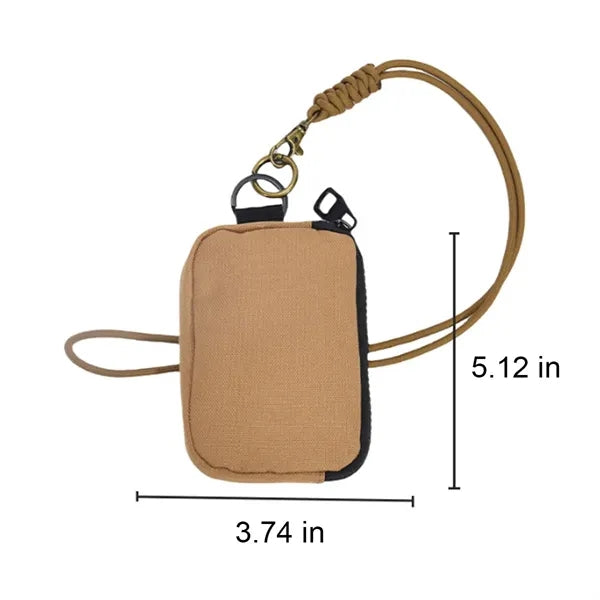 Compact Multi-Compartment Zipper Closure Wristlet Wallet