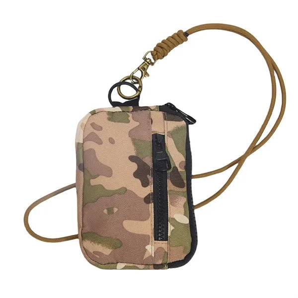 Compact Multi-Compartment Zipper Closure Wristlet Wallet