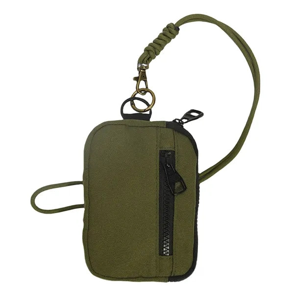 Compact Multi-Compartment Zipper Closure Wristlet Wallet
