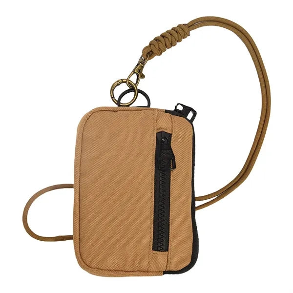 Compact Multi-Compartment Zipper Closure Wristlet Wallet