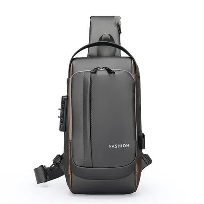 USB Charging Sport Sling Anti-Theft Shoulder Bag