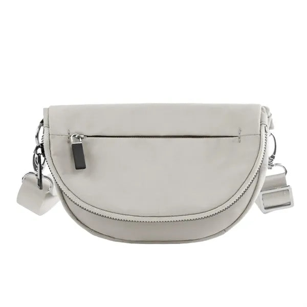 Foldable Multi-Pocket Waterproof Semicircle Crossbody Bag