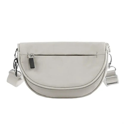 Foldable Multi-Pocket Waterproof Semicircle Crossbody Bag