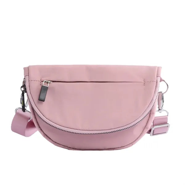 Foldable Multi-Pocket Waterproof Semicircle Crossbody Bag