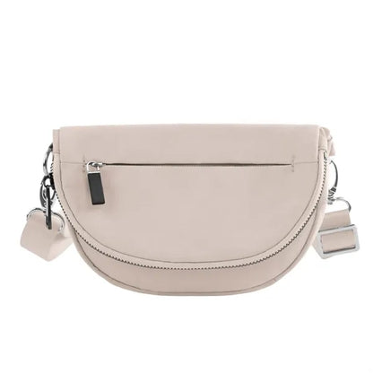 Foldable Multi-Pocket Waterproof Semicircle Crossbody Bag