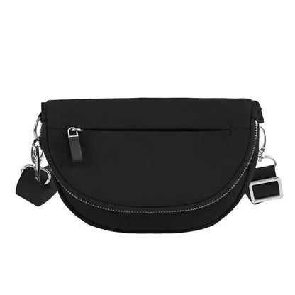 Foldable Multi-Pocket Waterproof Semicircle Crossbody Bag